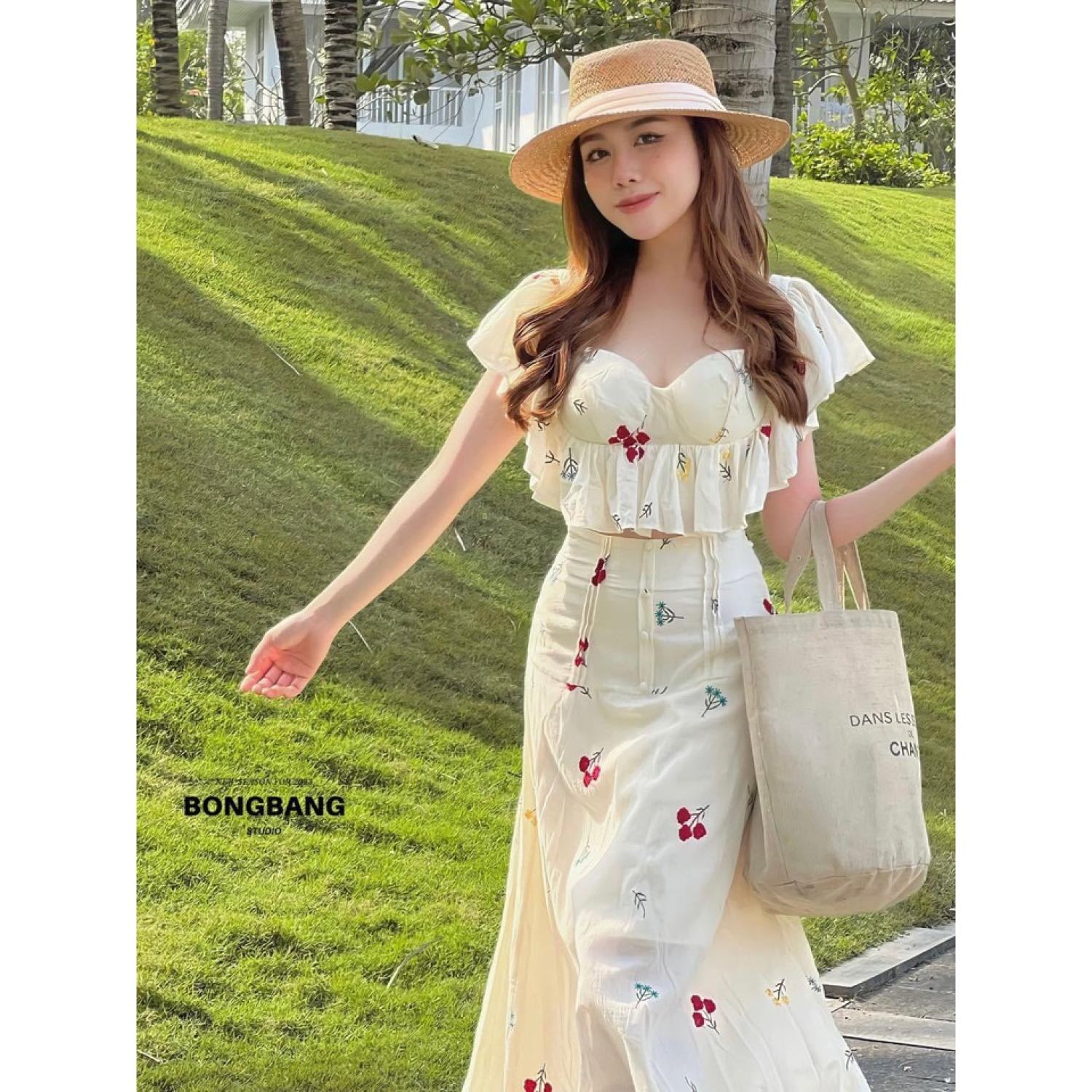 Bigsize set crotop bèo tiểu thư