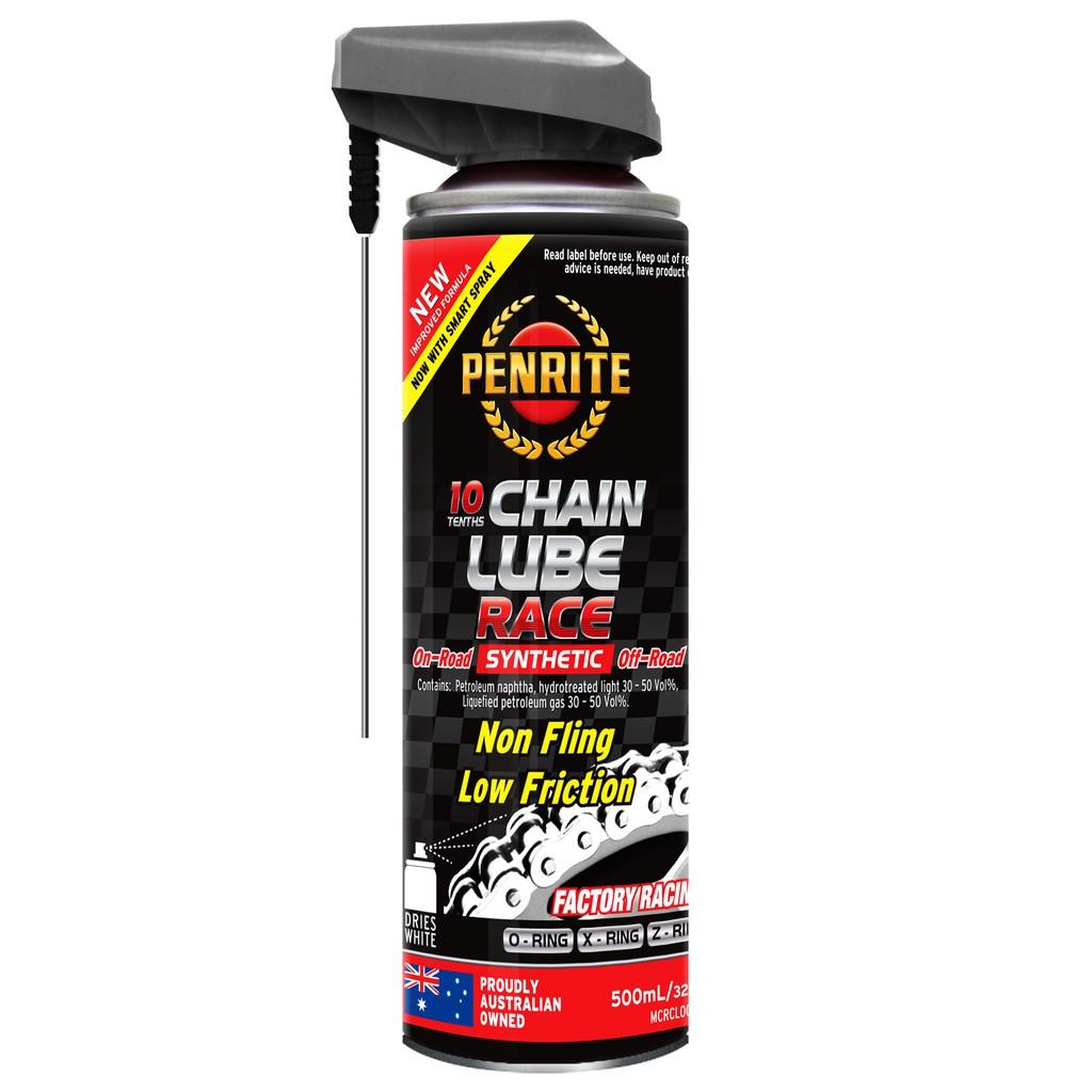 Xịt dưỡng sên bôi trơn sên penrite 10th chain lube race 500ml