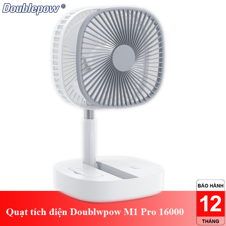 Quạt tích điện Doublepow M1 Pro pin dung lượng 16000mAh