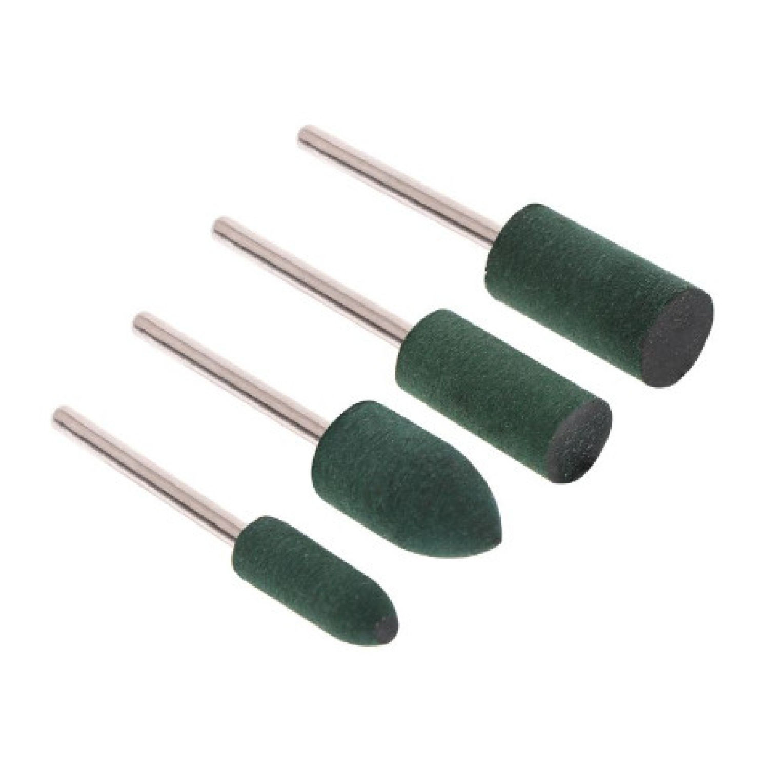 Đầu mài cao su xanh chân 3mm đầu từ phi 3 đến phi 12mm, đầu nhọn và đầu bằng