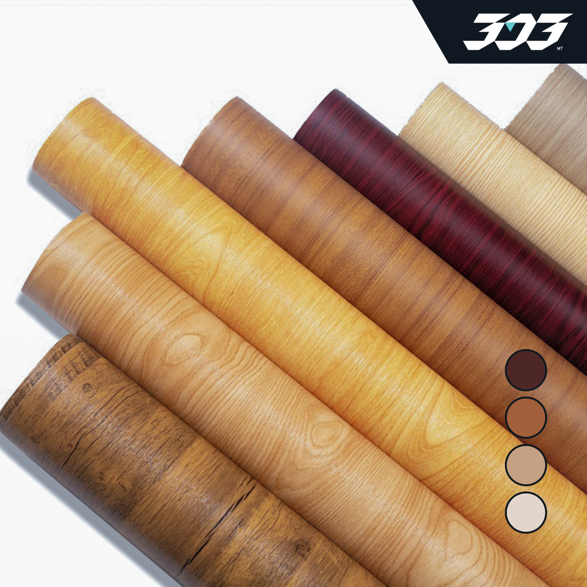 [303decor] Giấy DECAL Đài Loan dán Tường, Tủ, Bàn Học Giả Vân Gỗ Sẵn Keo Tự Bóc Dán Đẹp khổ 1m2x0.5m - 303decor