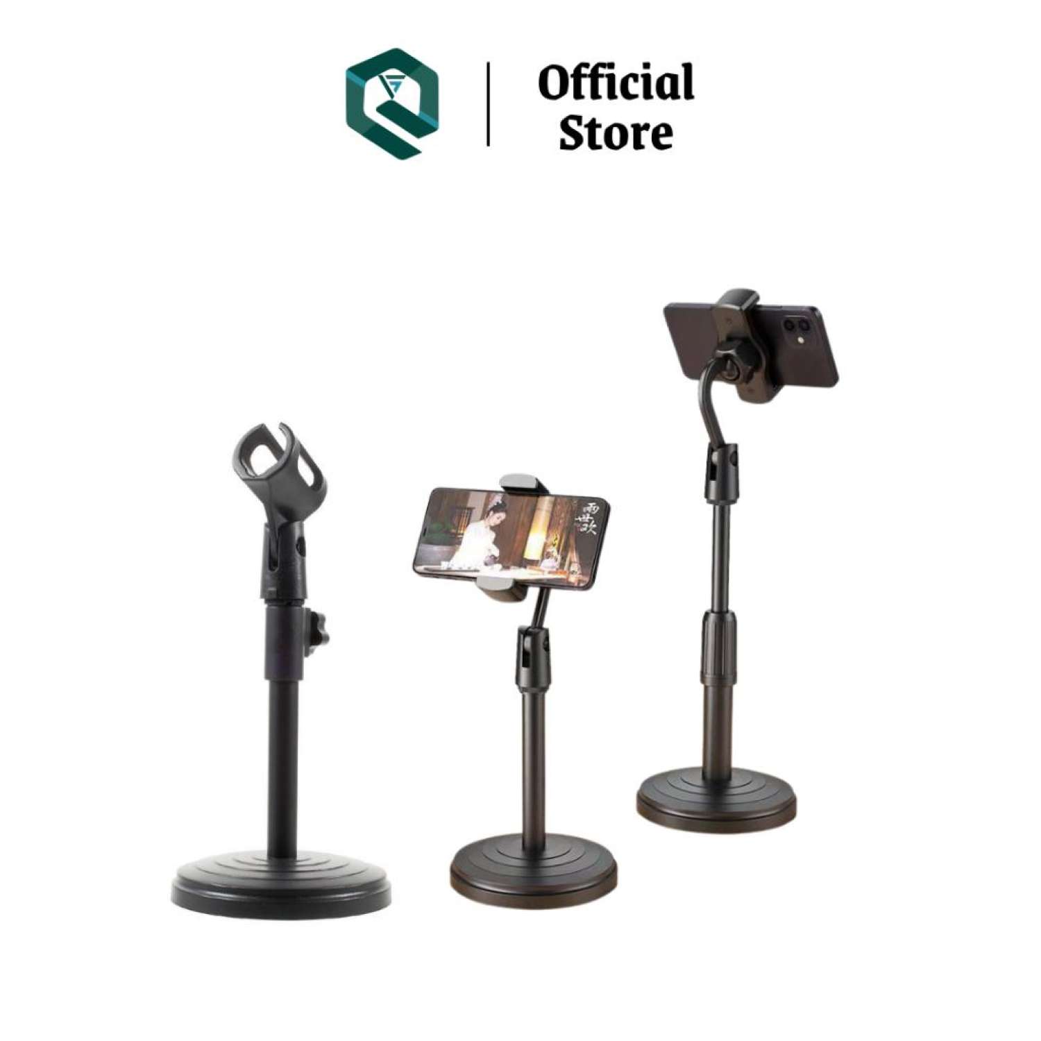 Giá đỡ điện thoại để bàn livestream gấp gọn tiện lợi - chân micro đứng để bàn hát karaoke