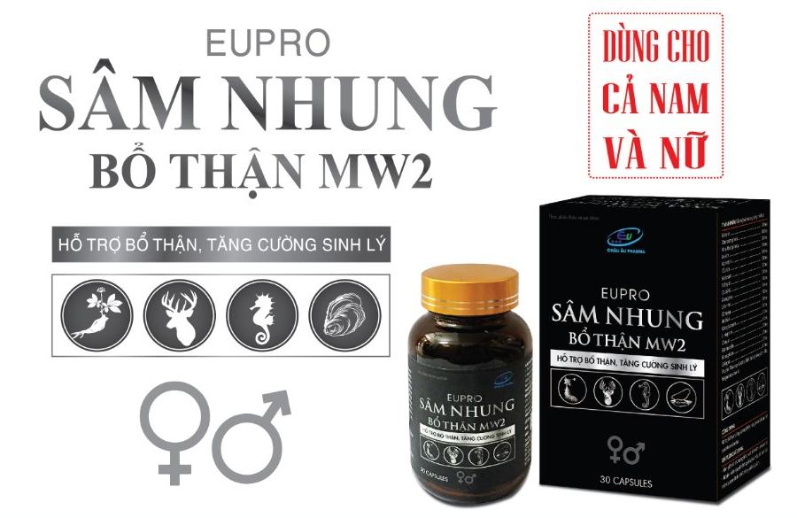 Sâm Nhung Bổ Thận MW2 - Giúp Bổ Thận, Tráng Dương, Giảm Đau Lưng, Tiểu Đêm, Khỏi Lo Vấn Đề Sinh Lý - Dùng Cho Cả Nam Và Nữ - Tiêu Chuẩn Châu Âu - Lọ 30 Viên