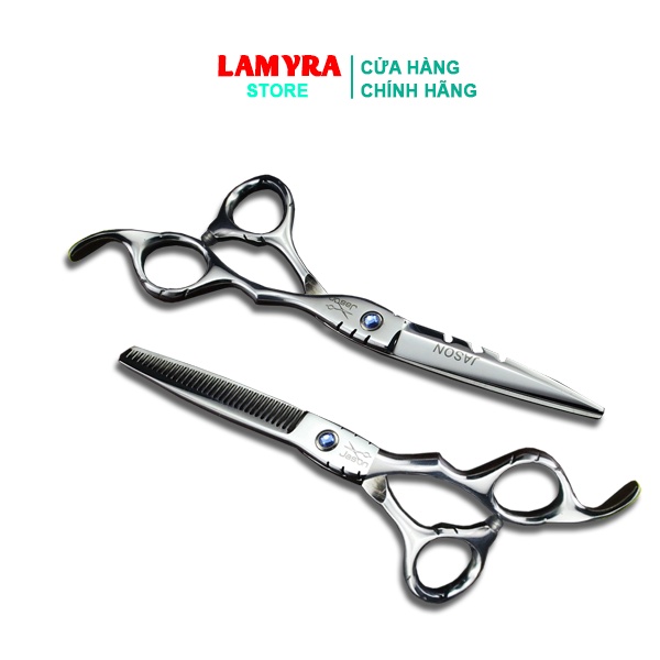 Kéo cắt tóc chuyên nghiệp JASON 6.0 chuẩn Nhật Bản Lamyra (ĐỘ CỨNG 62HRC)