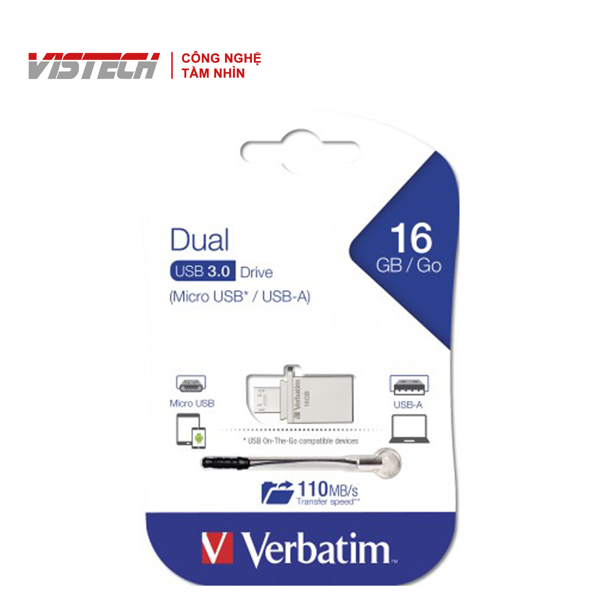 Usb verbatim store'n' go otg micro usb 3.0 16gb