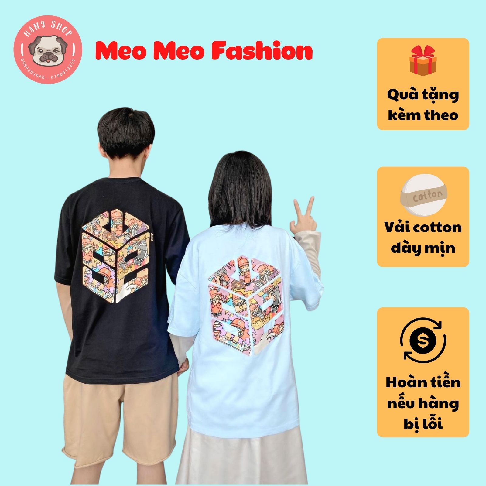 Áo thun tay lỡ form rộng SWE Cube Mozzie Tee phong cách unisex cho cả nam nữ, vải cotton 100% co dãn 4 chiều, full tag mạc SWE, hình in to và cực bền AL38 - Meo Meo Fashion