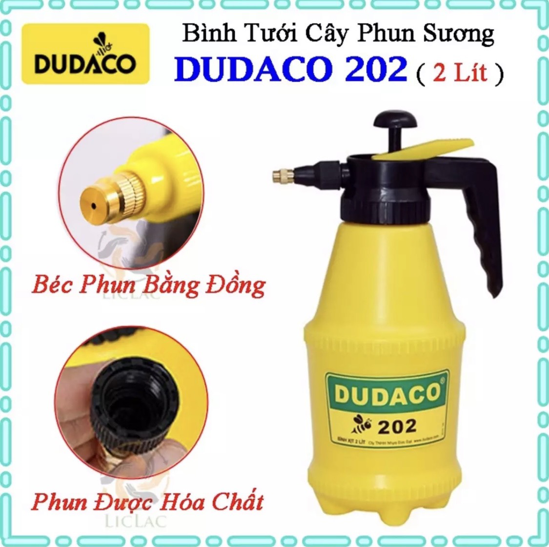 BÌNH XỊT NƯỚC TƯỚI CÂY PHUM XỊT HÓA CHẤT DUDACO 2 LÍT