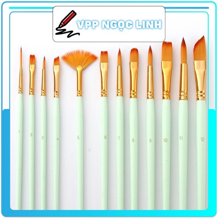 Bộ cọ vẽ chuyên nghiệp 12 cây