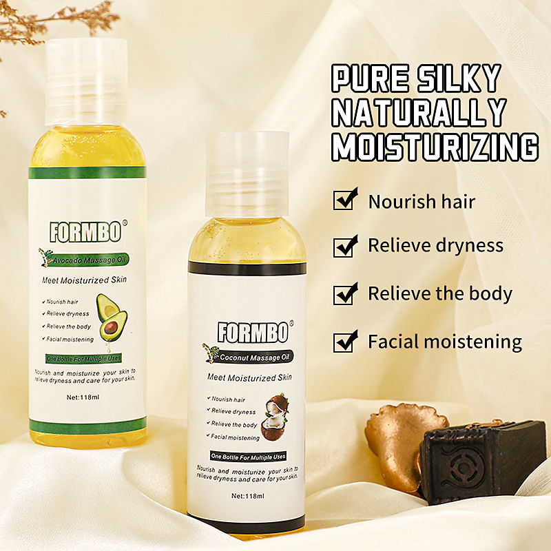 Vitamin C Body Massage Oil 118ml - Moisturizing for Dry Skin, Natural Vitamin C Skincare, Fragrance-Free, Large Size for Winter