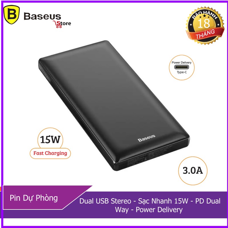 Pin sạc dự phòng Baseus X20 Mini JA sạc nhanh Power Bank 20000mAh - Power Delivery 15W