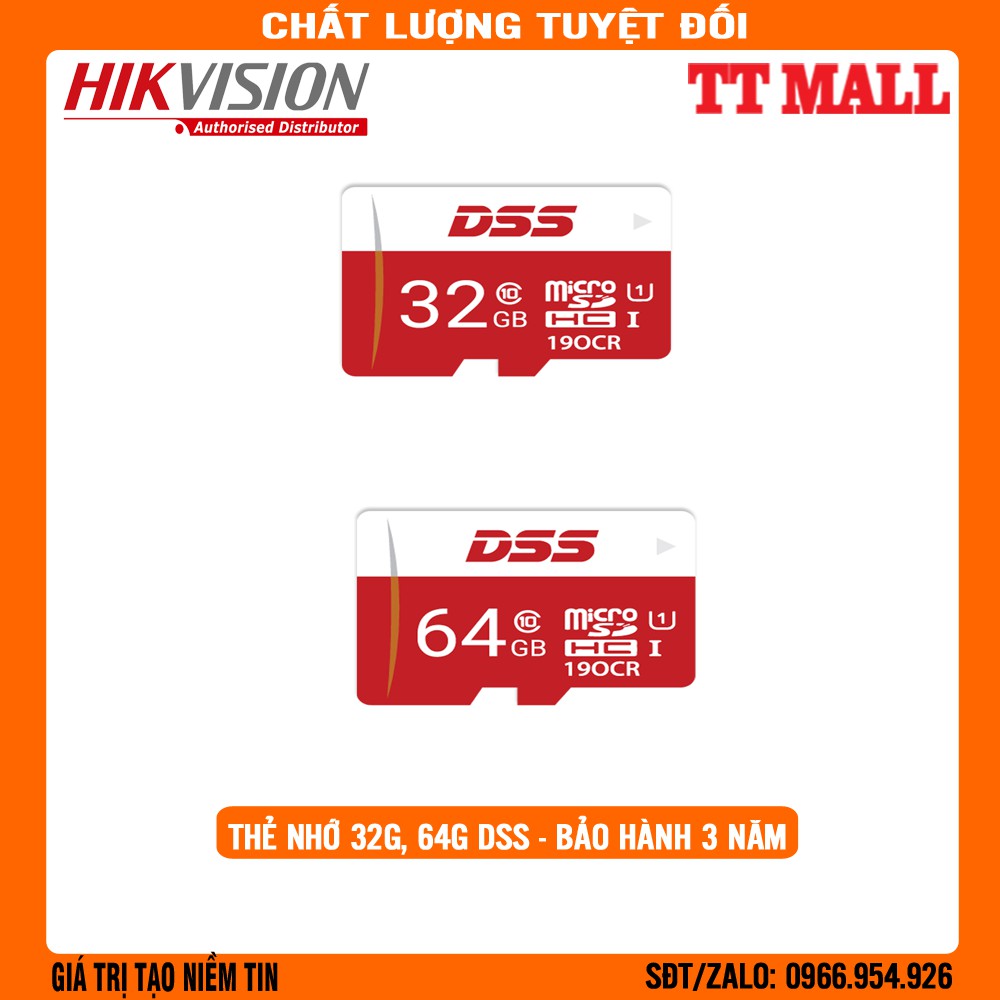Thẻ nhớ 64gb, 32gb dahua dss - chuyên dụng cho camera, điện thoại.. bảo hành 2 năm
