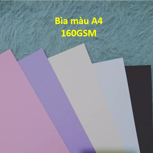 Set 30 tờ giấy bìa màu a4 160gsm