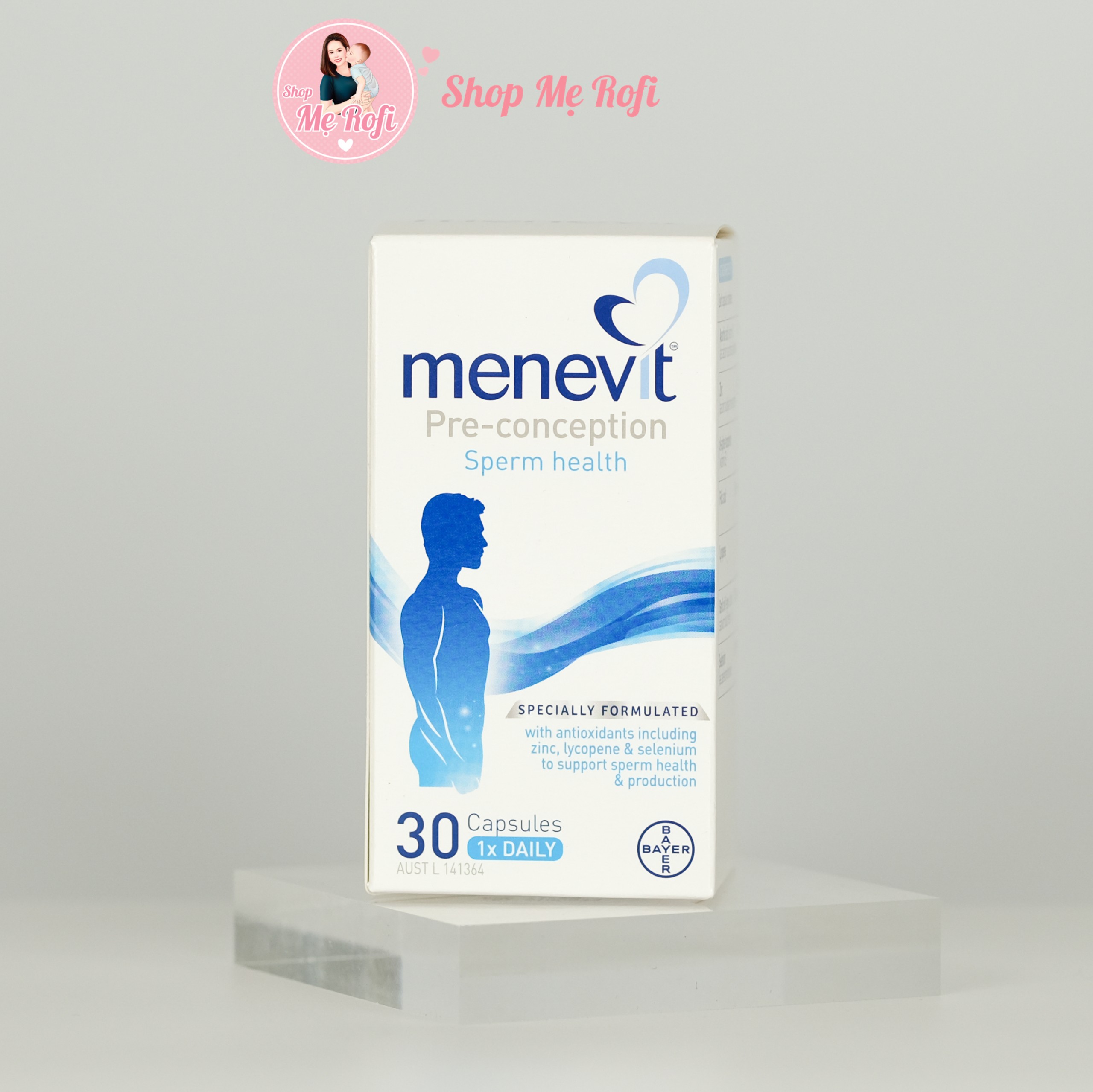 Viên uống menevit - hỗ trợ sinh sản ở nam giới mẹ rofi