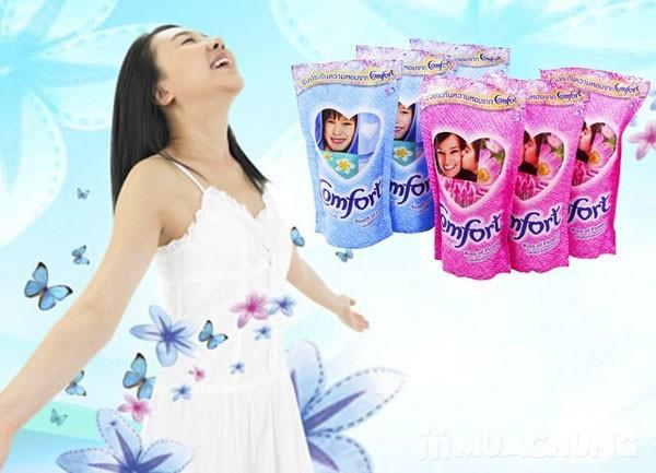 Nước xả quần áo 600ml Nước xả hương hoa Thái Lan Nước xả vải dạng túi siêu thơm giặt sạch quần áo