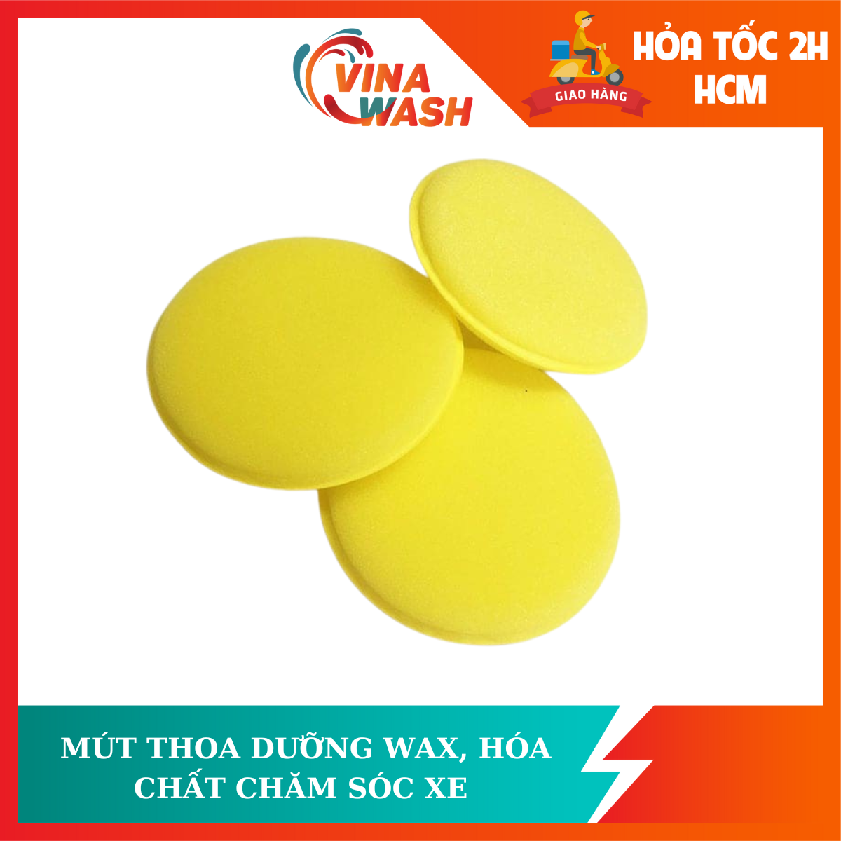 Mút tròn thoa wax/ thoa dưỡng hóa chất chăm sóc xe ô tô