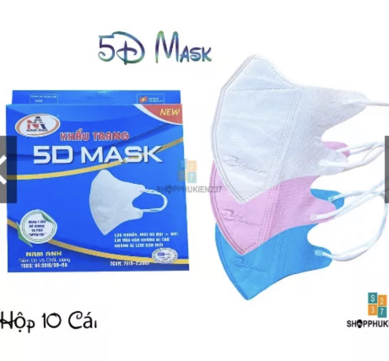 Hộp 50 chiếc khẩu trang 5D Mask Nam Anh famapro Cao Cấp