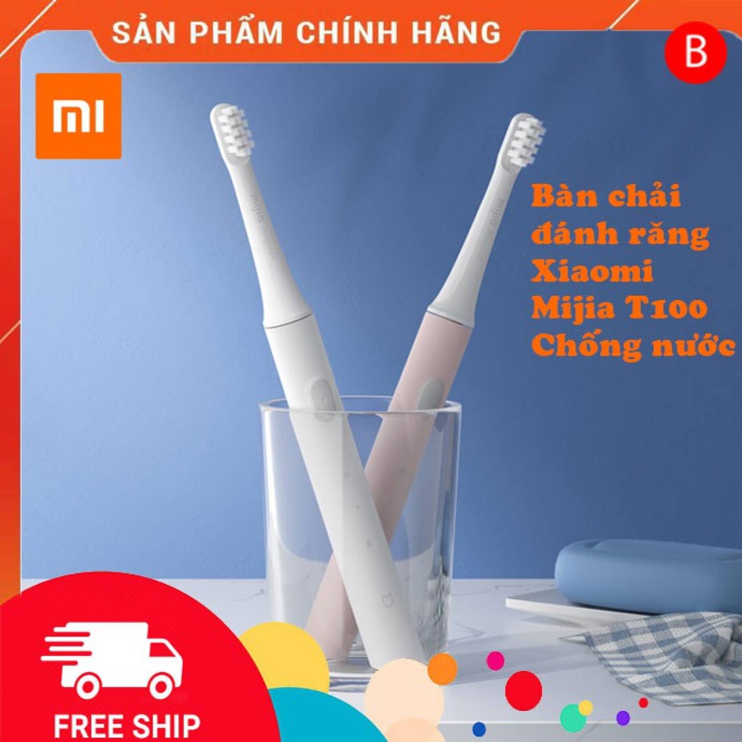 Bàn chải đánh răng điện Xiaomi,bàn chải đánh răng tự động Xiaomi MIJIA T100 chống nước chính hãng