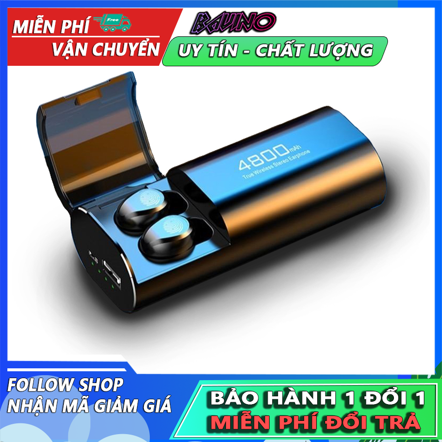 Tai nghe bluetooth f9 s11, tai nghe kiêm sạc dự phòng 4800mAh, chấm thấm mồ hôi, chống ồn cvc 8.0, âm thanh HD