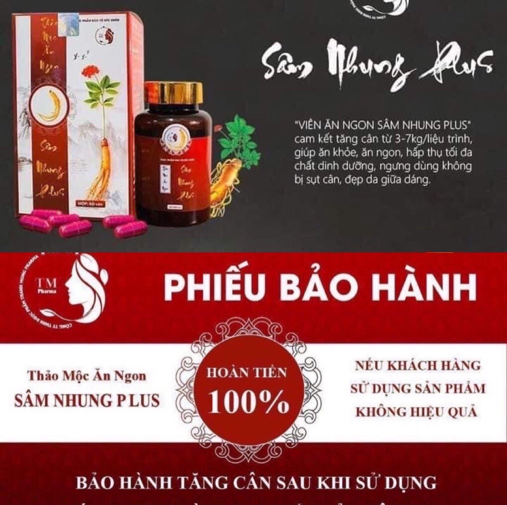 Tăng cân sâm nhung plus 60V