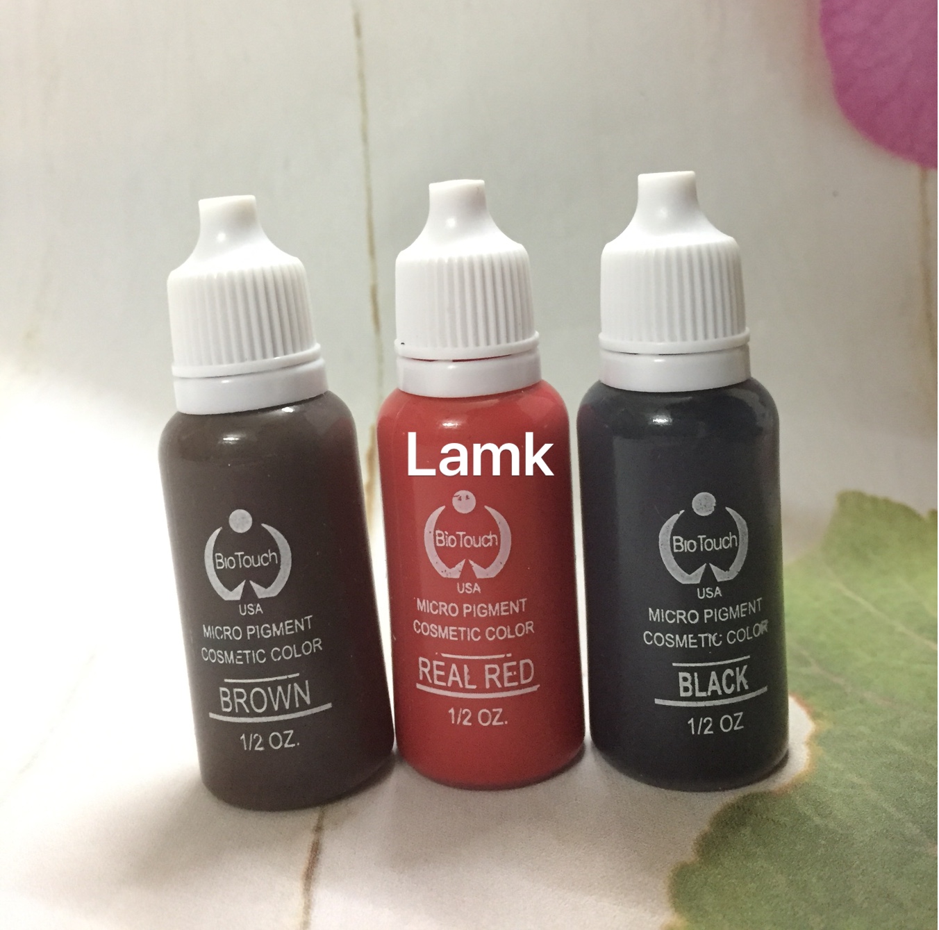 Mực học phun xăm biotouch trên da giả