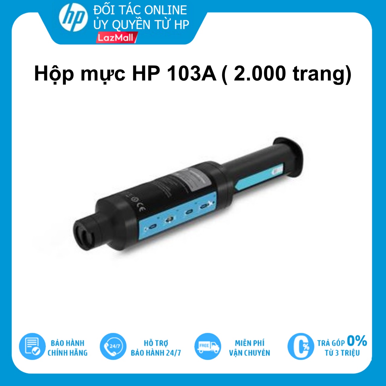 Hộp mực in laser hp 103a - sử dụng cho dòng máy in hp nerverstop 1000a/1200a/1200w