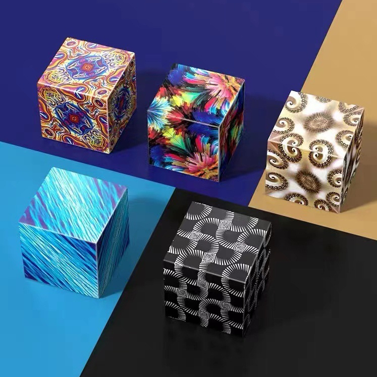 Khối lập phương nam châm vô cực Magic Cube - Đồ chơi Rubik 3D thay đổi hình dáng Phát triển trí não cho bé