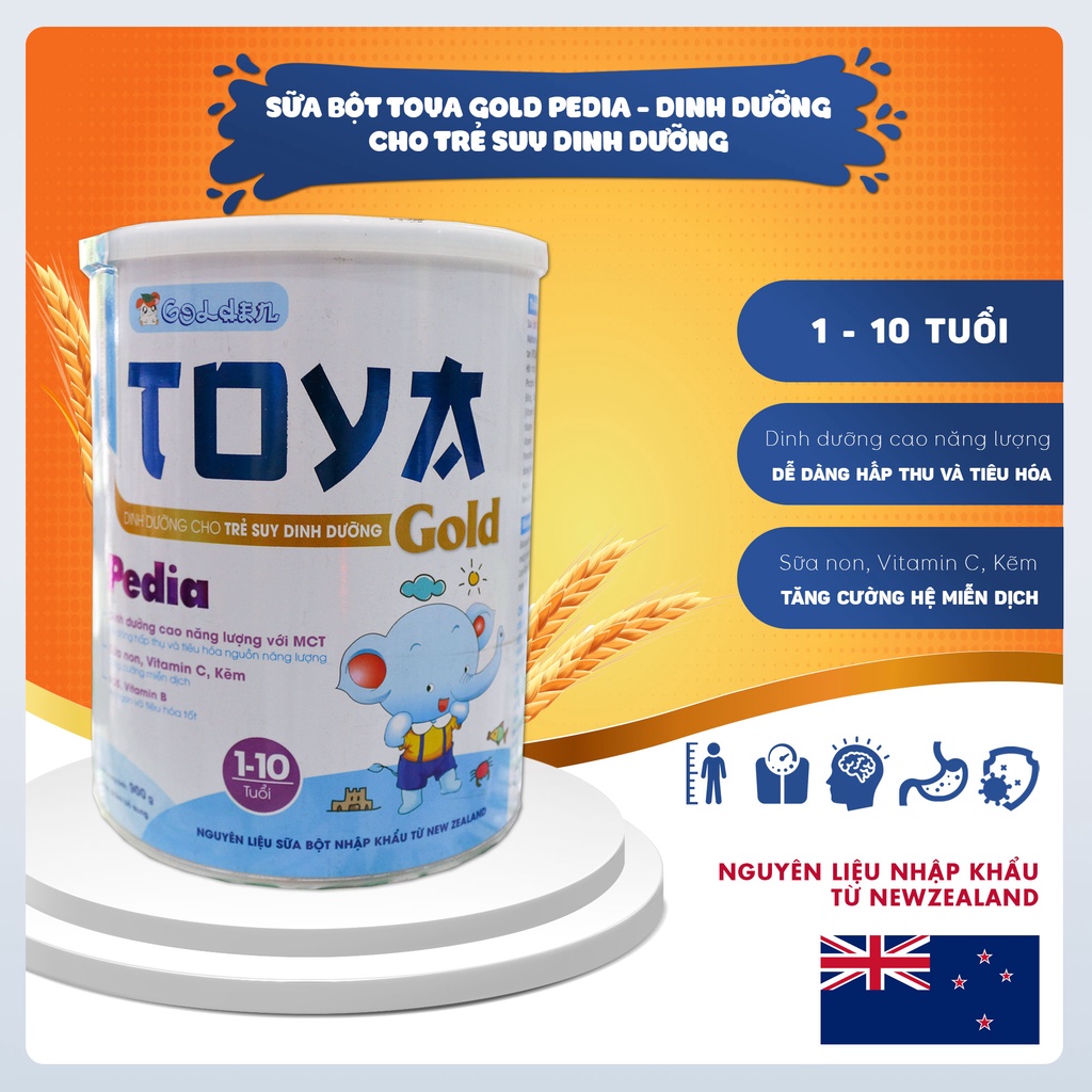 Sữa bột Toya gold Pedia 900g - Dinh dưỡng cho trẻ suy dinh dưỡng