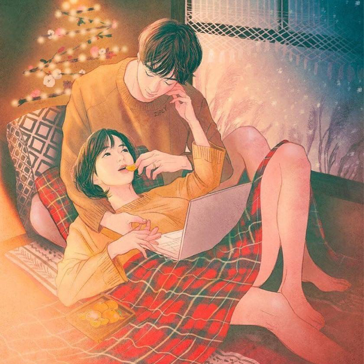 Tranh Vải Treo Tường Background Chụp Ảnh Họa Tiết Đôi Tình Nhân