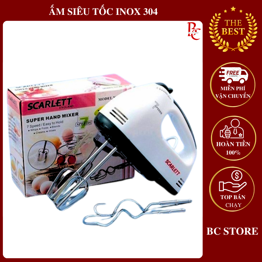 MÁY ĐÁNH TRỨNG CẦM TAY ĐA NĂNG NHIỀU CẤP TỐC ĐỘ SCARLETT HE-133
