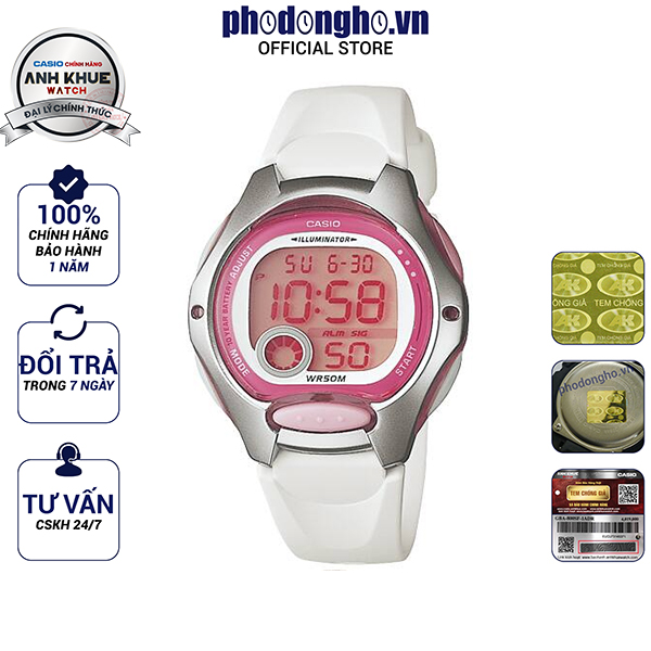 Đồng hồ nữ dây nhựa casio anh khuê lw-200-7avdf