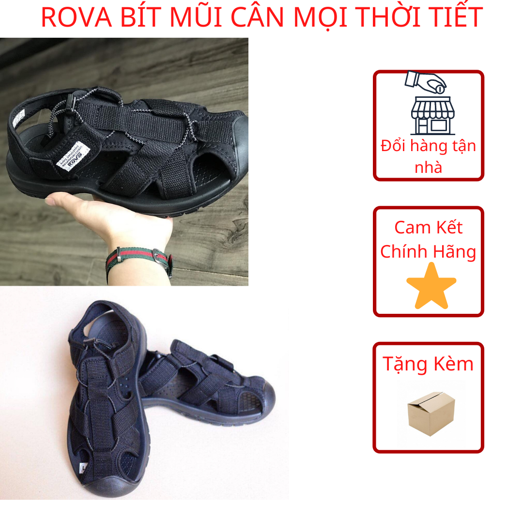 [HCM]Giày Sandal Bít Mũi Nam Xuất Khẩu Giày Rọ Mũi Nam Sandal Thể Thao RV626