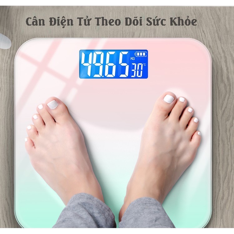 Cân Điện Tử Sức Khỏe Gia Đình Mini Tải Trọng 180Kg, Màn Hình Cường Lực, Dùng Pin Hoặc Sạc Điện Rất Tiện Lợi, Cân Đa Sắc Thường, Cân Đa Sắc Đèn Led, Cân Tròn Mini, Bảo Hành 3 Tháng, MIN_MART