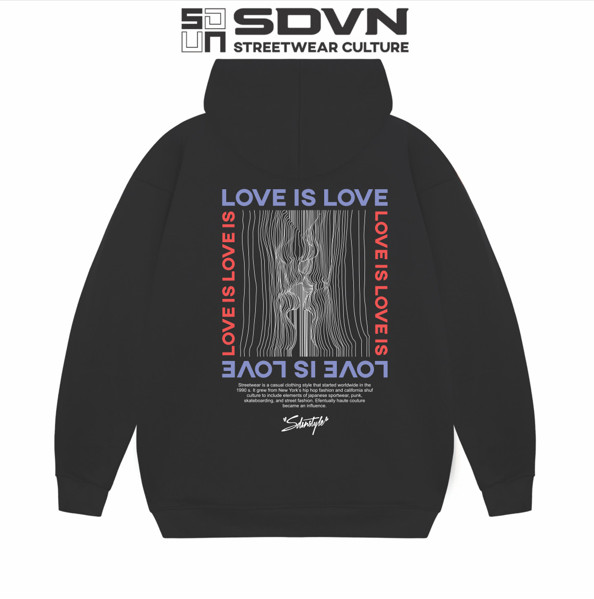 Áo khoác hoodie zip love unisex nam nữ form rộng - hàng chính hãng sdvn