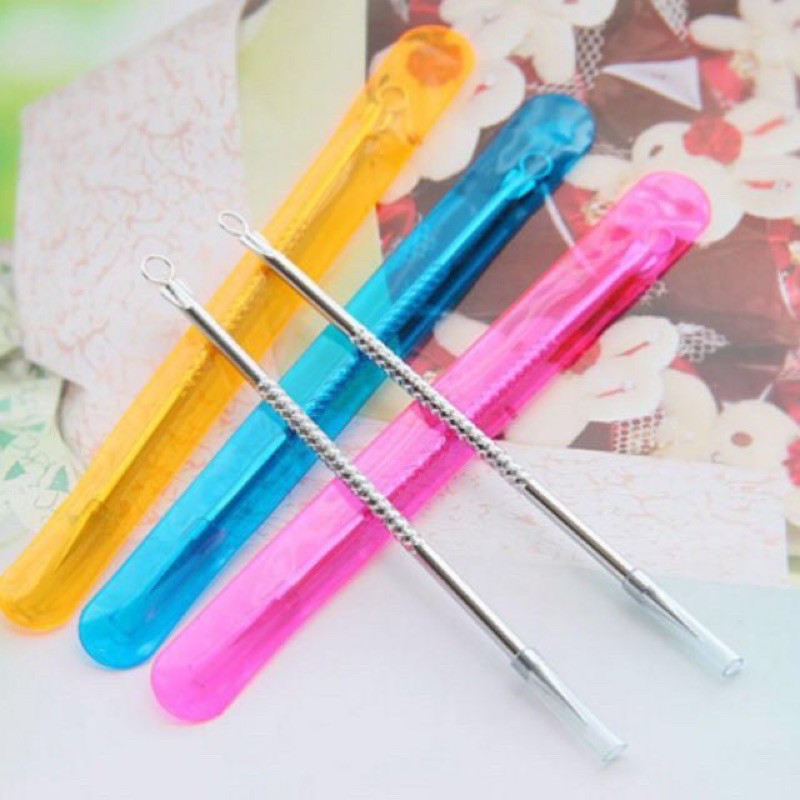 Cây nặn mụn 2 đầu, que nặn mụn cao cấp inox 12cm không gỉ dùng trong spa