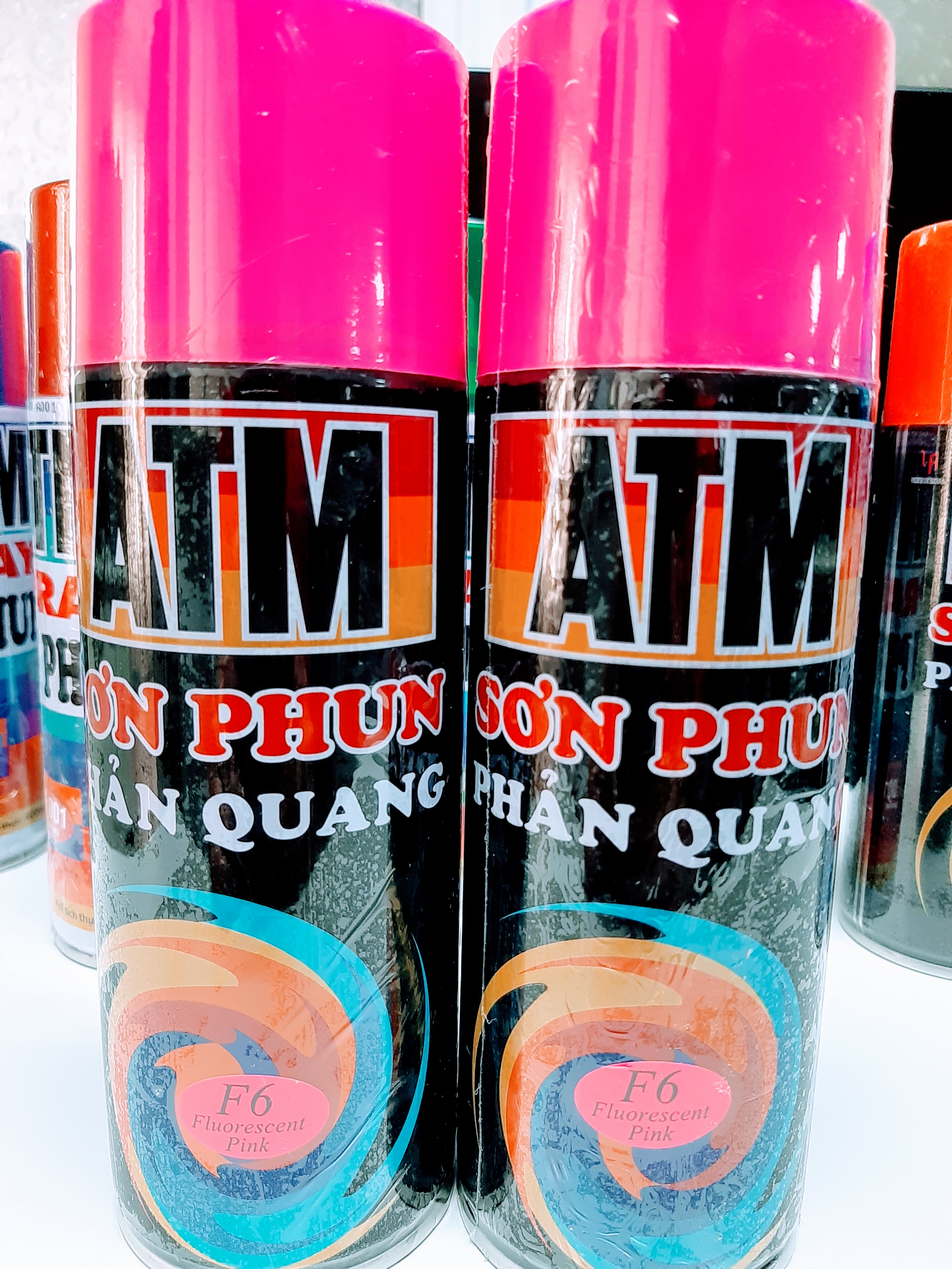 Sơn Xịt Phản Quang Màu Hồng ATM F6 Chính Hãng