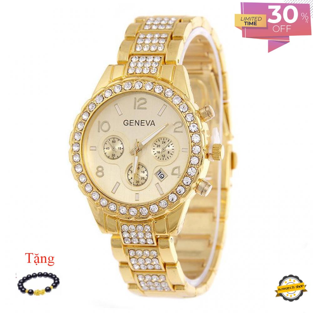 đồng hồ nữ GENEVA sang trọng thời thượng, xu hướng 2019 ( Tặng vòng tay tỳ hưu )