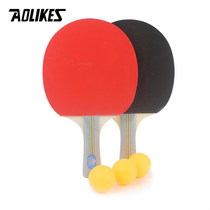 Bộ 2 vợt bóng bàn cao cấp tặng kèm 3 bóng aolikes a-9841