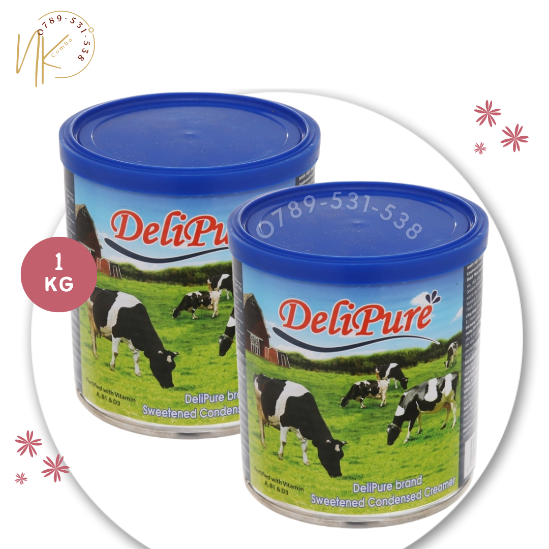 Combo 2 Sữa đặc, kem đặc có đường DeliPure 1kg