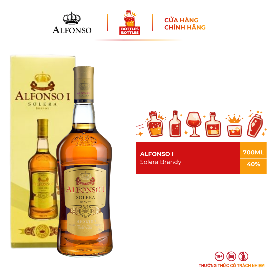 [CHÍNH HÃNG] Rượu Brandy Alfonso I Solera - 700ML - 32 %