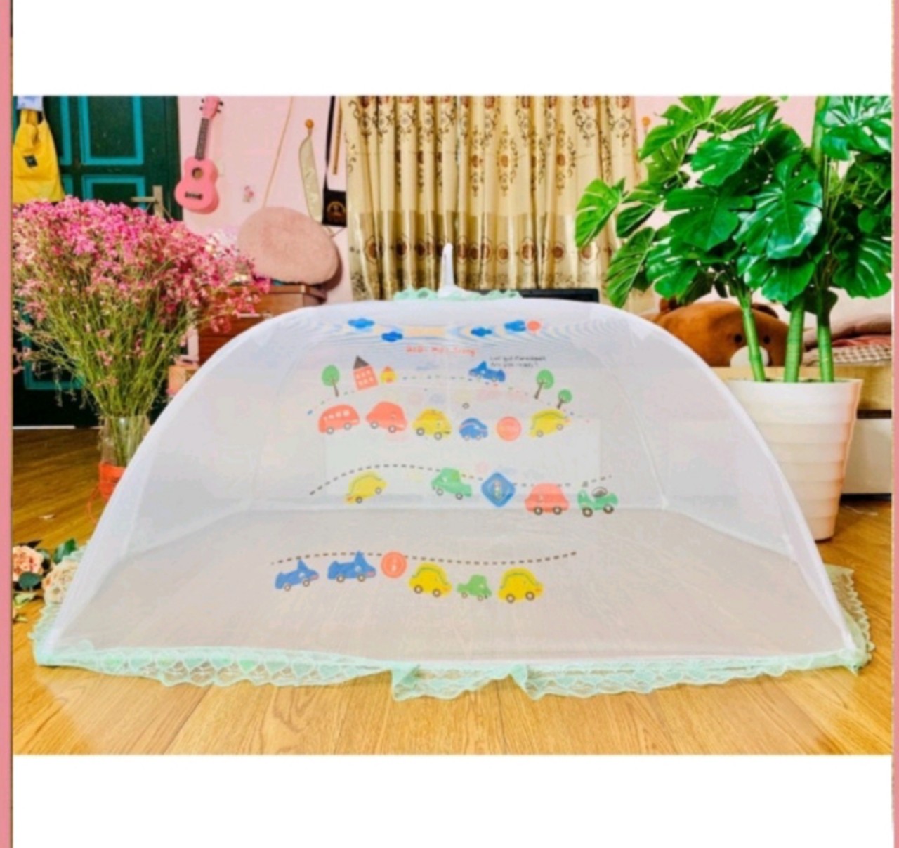 Màn chụp chống muỗi cho bé made in Việt Nam khung thép chống rỉ, kích thước lớn. Mùng chụp em bé