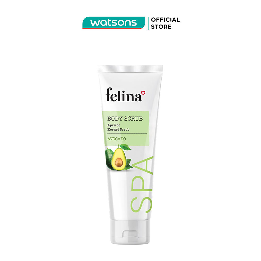 Gel Tắm Cơ Thể Felina Body Scrub Avocado Tẩy Tế Bào Da Chiết Xuất Bơ 300ml