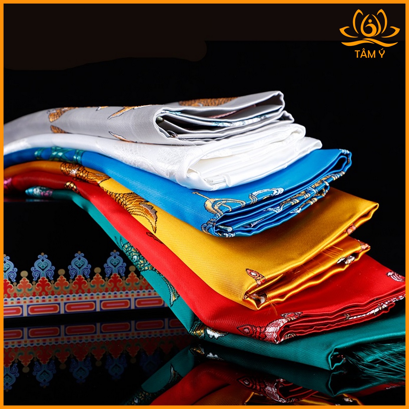 Khăn Khata khăn ban phước loại dày