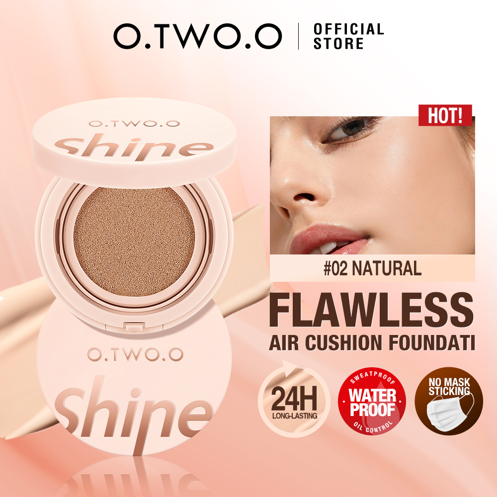 O.TWO.O Đệm nền tảng kem nền bb cream Cơ sở tự nhiênTrang điểm mặt Kem nền Mỹ phẩm phấn nước cushion kem che khuyết điểm phấn nền 82g