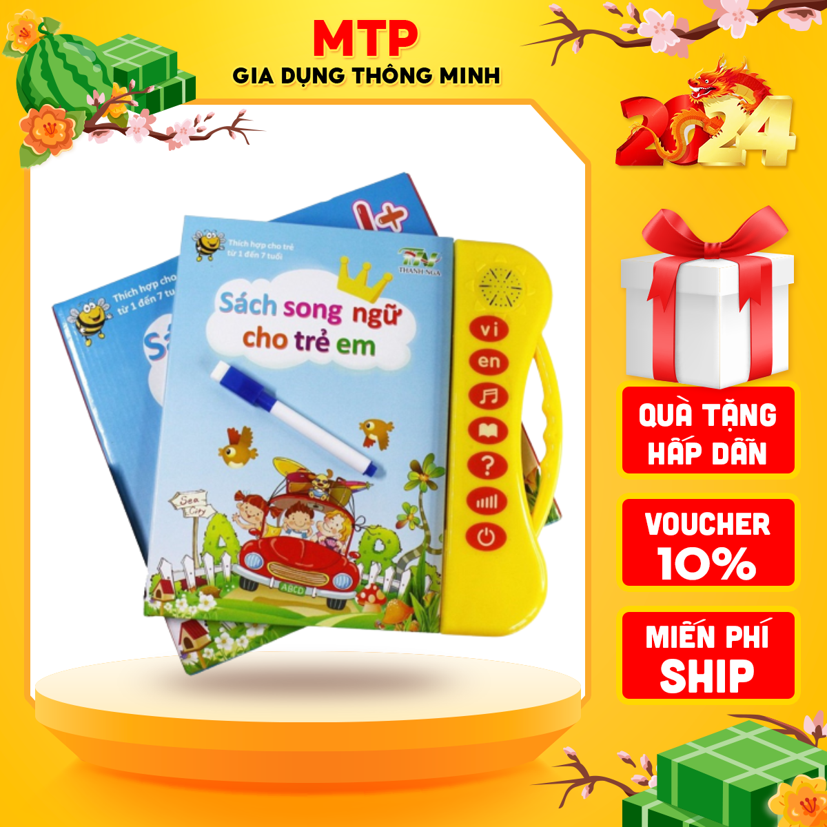 Sách điện tử thông minh song ngữ cho bé, Sách điện tử thông minh cho bé, Sách song ngữ Anh Việt