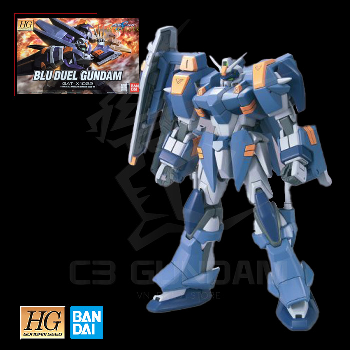 [HCM]MÔ HÌNH LẮP RÁP GUNDAM BANDAI HG 1/144 GAT-X1022 BLU DUEL GUNDAM HGSEED GUNPLA CHÍNH HÃNG NHẬT BẢN