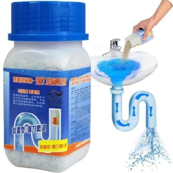 Bột Khử Mùi Xử Lý Nghẹt đường ống Nước Nắp Xanh 280g. LKP