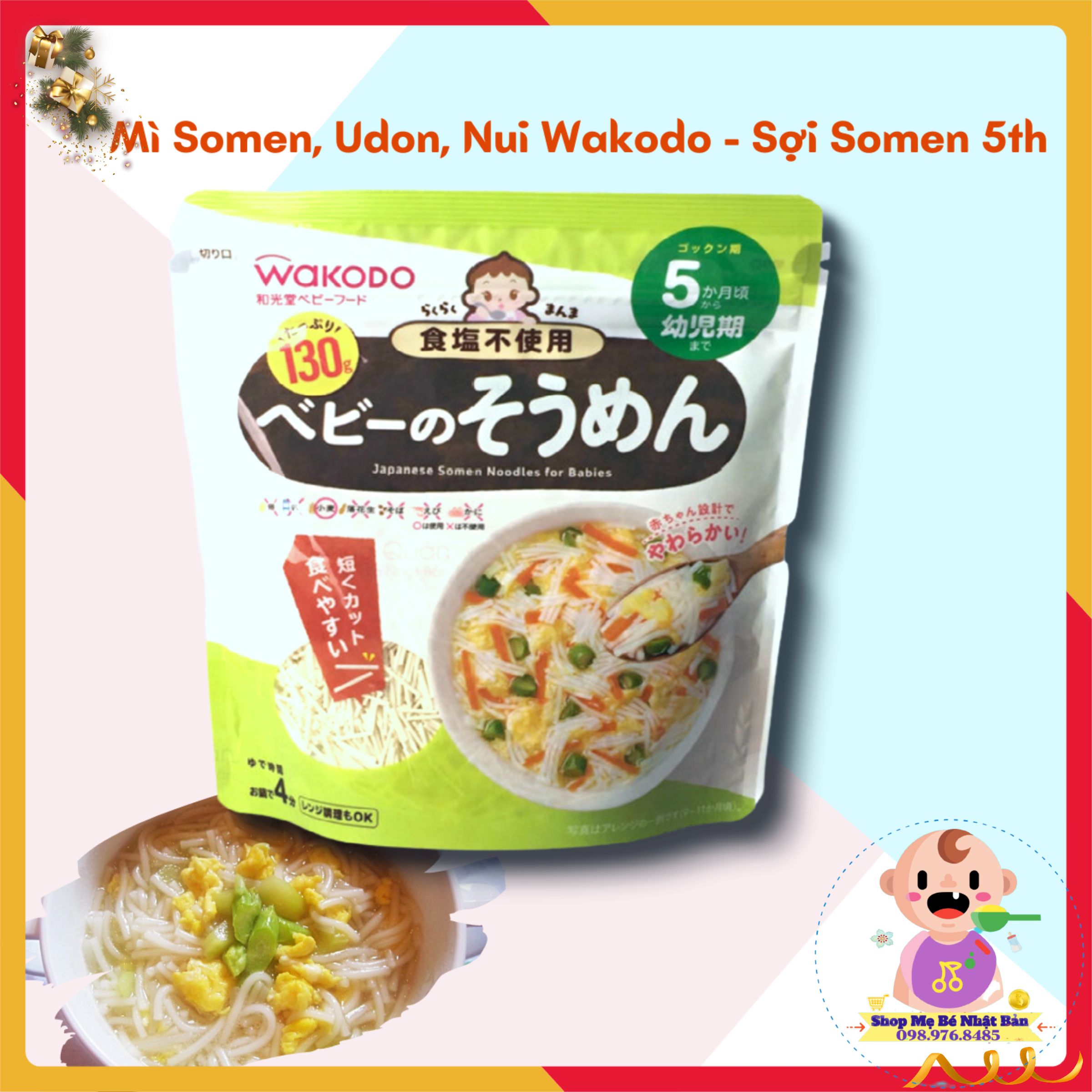 Bún Wakodo Cho Bé Ăn Dặm - Sợi Somen 5m+