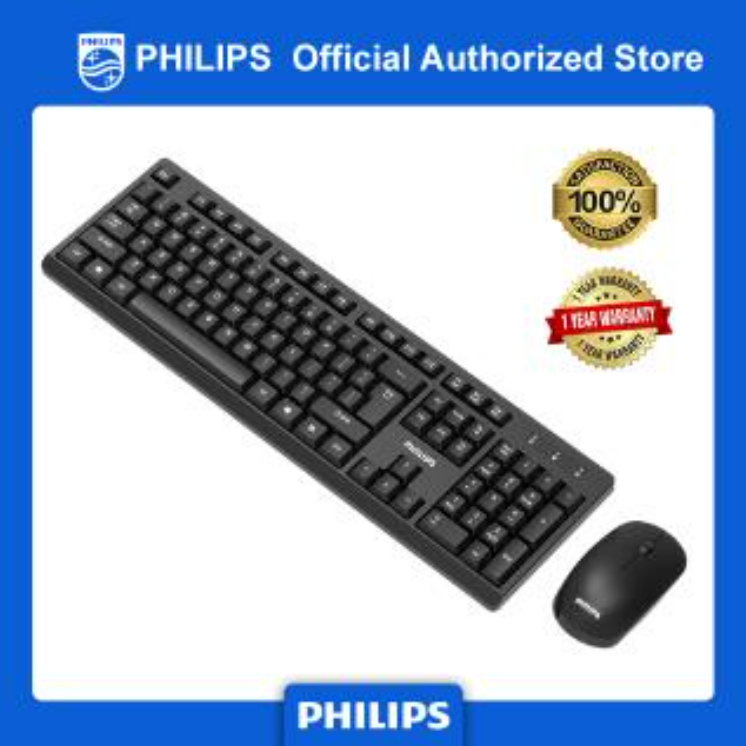 Bàn phím và chuột không dây philips spt6354, tất cả trong một - hàng nhập khẩu chính hãng