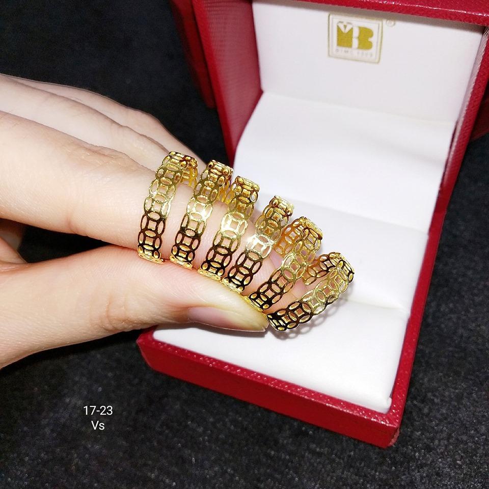Nhẫn kim tiền vàng 10k NV69