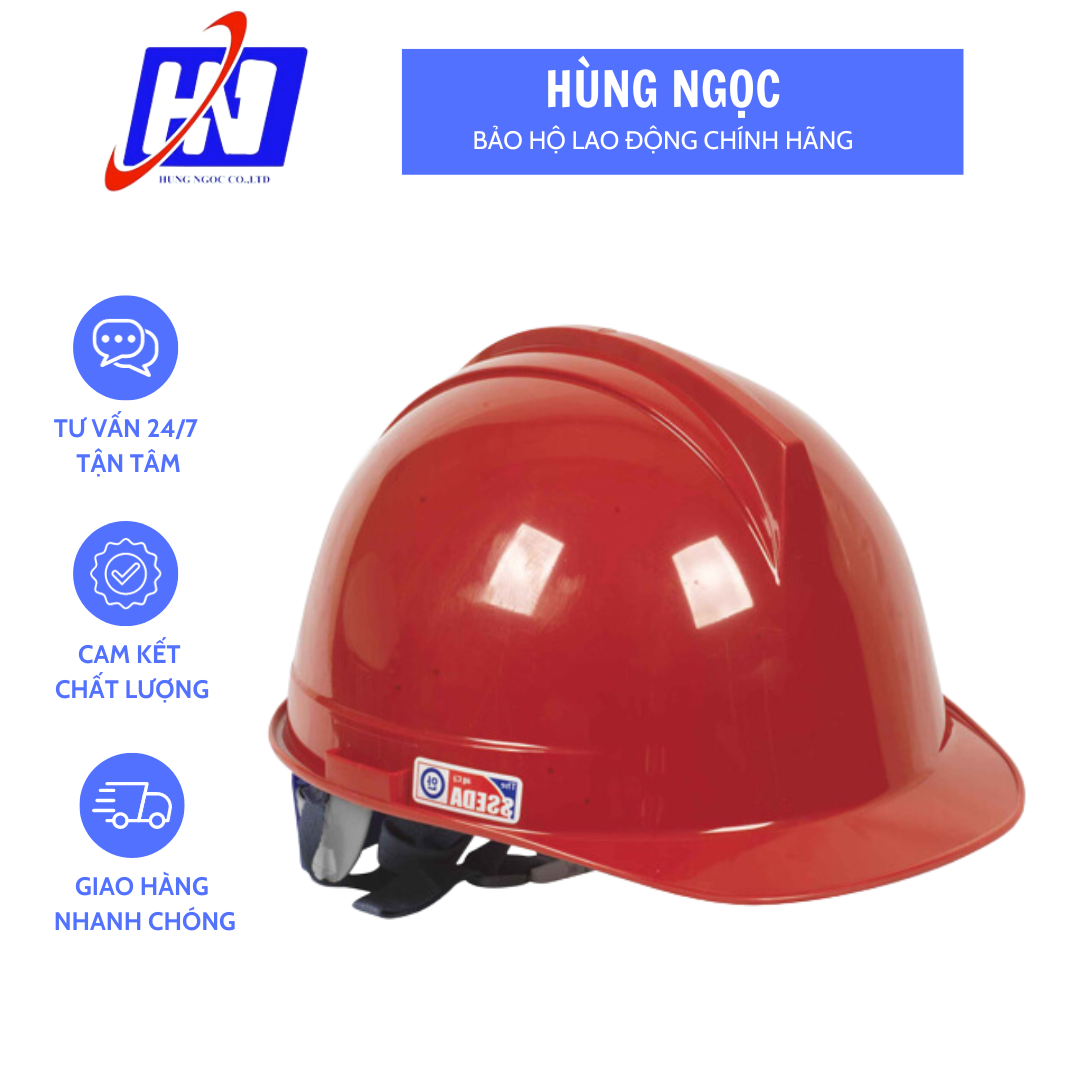Mũ bảo hộ lao động SSEDA I Hàn Quốc có núm điều chỉnh, chống va đập, chịu lực cao - Hàng chính hãng